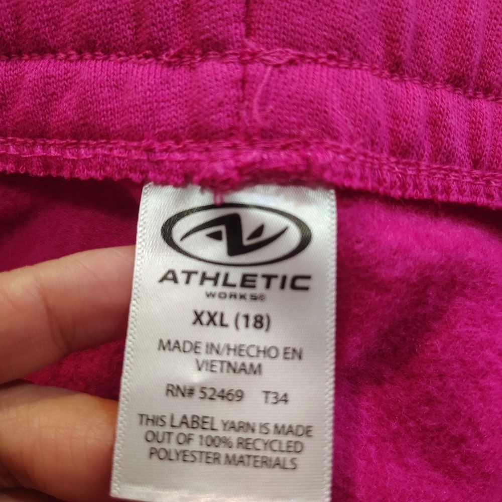 Athletic Works Kids Fuchsia Jogger Pants - Picture 2 of 9